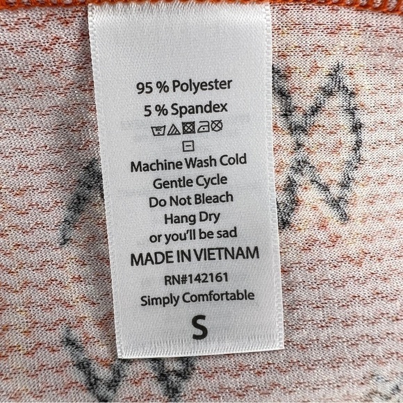 SMALL LULAROE RED ORANGE COLORFUL WESTERN SOUTHWESTERN PRINT STRETCH - Picture 10 of 10